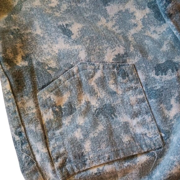 23W Vintage 70's Women's Shorts Zoo Print Animals Soft Denim Cutoff Snap Buttons - Picture 5 of 8